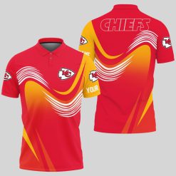 Kansas City Chiefs | Personalized Waves Polo Shirt