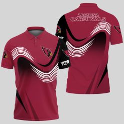 Arizona Cardinals | Personalized Waves Polo Shirt