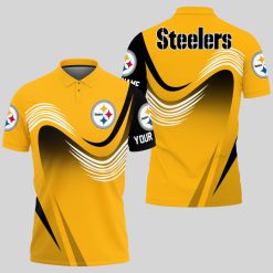 Pittsburgh Steelers | Personalized Waves Polo Shirt
