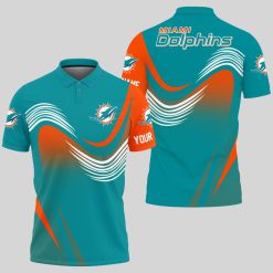 Miami Dolphins | Personalized Waves Polo Shirt