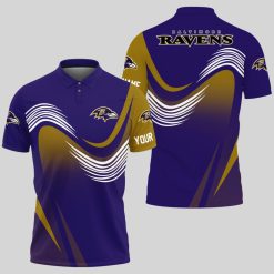 Baltimore Ravens | Personalized Waves Polo Shirt