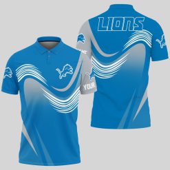 Detroit Lions | Personalized Waves Polo Shirt