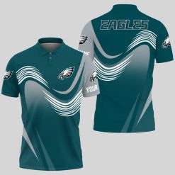 Philadelphia Eagles | Personalized Waves Polo Shirt
