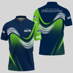 Seattle Seahawks | Personalized Waves Polo Shirt