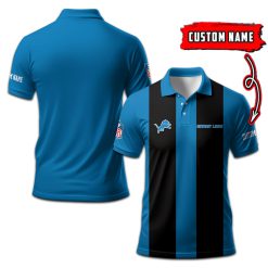 Detroit Lions | Personalized 2Lines Polo Shirt