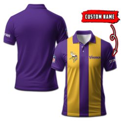 Minnesota Vikings | Personalized 2Lines Polo Shirt