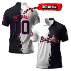 Atlanta Braves | Custom Your Name and Number Mix Polo Shirt