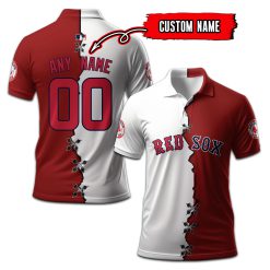 Boston Red Sox | Custom Your Name and Number Mix Polo Shirt