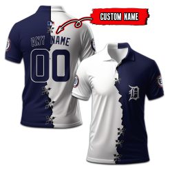 Detroit Tigers | Custom Your Name and Number Mix Polo Shirt