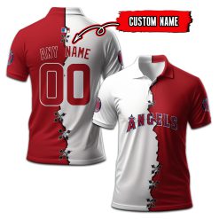 Los Angeles Angels | Custom Your Name and Number Mix Polo Shirt
