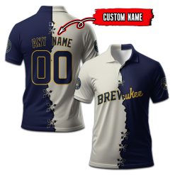 Milwaukee Brewers | Custom Your Name and Number Mix Polo Shirt