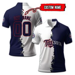 Minnesota Twins | Custom Your Name and Number Mix Polo Shirt
