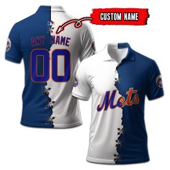 New York Mets | Custom Your Name and Number Mix Polo Shirt