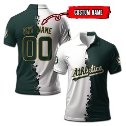 Oakland Athletics | Custom Your Name and Number Mix Polo Shirt