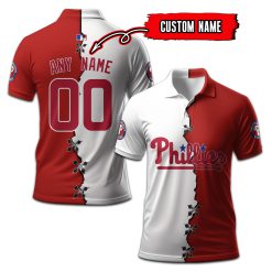 Philadelphia Phillies | Custom Your Name and Number Mix Polo Shirt