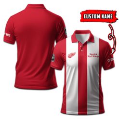 Detroit Red Wings | Personalized 2lines Polo Shirt