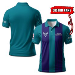 Charlotte Hornets | Personalized 2lines Polo Shirt