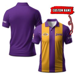 Los Angeles Lakers | Personalized 2lines Polo Shirt