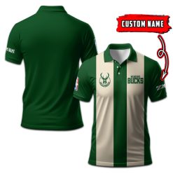 Milwaukee Bucks | Personalized 2lines Polo Shirt