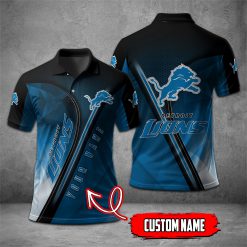 Detroit Lions | NFL Personalized Mosaic Polo Shirt