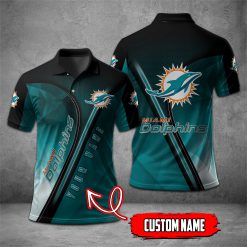 Miami Dolphins | NFL Personalized Mosaic Polo Shirt