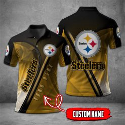 Pittsburgh Steelers | NFL Personalized Mosaic Polo Shirt