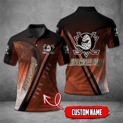 Anaheim Ducks | NHL Personalized Mosaic Polo Shirt