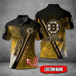 Boston Bruins | NHL Personalized Mosaic Polo Shirt