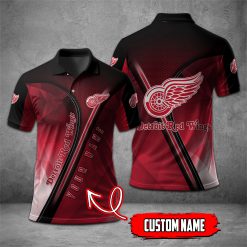 Detroit Red Wings | NHL Personalized Mosaic Polo Shirt