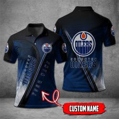Edmonton Oilers | NHL Personalized Mosaic Polo Shirt