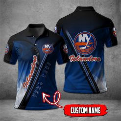 New York Islanders | NHL Personalized Mosaic Polo Shirt