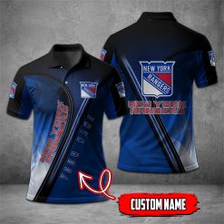 New York Rangers | NHL Personalized Mosaic Polo Shirt