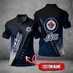 Winnipeg Jets | NHL Personalized Mosaic Polo Shirt