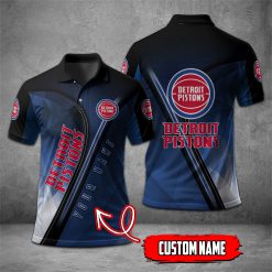 Detroit Pistons | NBA Personalized Mosaic Polo Shirt