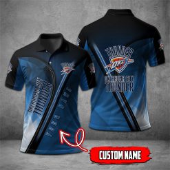 Oklahoma City Thunder | NBA Personalized Mosaic Polo Shirt