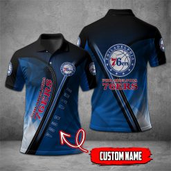 Philadelphia 76ers | NBA Personalized Mosaic Polo Shirt