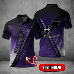Utah Jazz | NBA Personalized Mosaic Polo Shirt